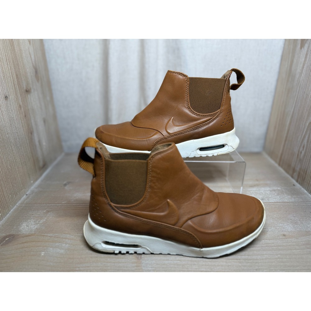 Nike Air Max Thea Mid Ale Brown Sail Leather Chelsea Boot Sneakers Womens Size 6
